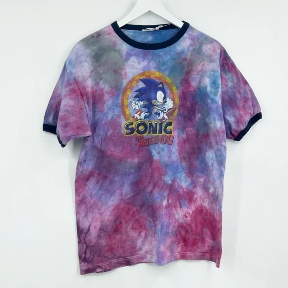 Sonic The Hedgehog Tie Dye Short Sleeve Shirt Size Large - Picture 4 of 5